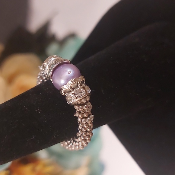 Freshwater Pearl Handmade Beaded Ring - OS - read below! - Picture 2 of 4